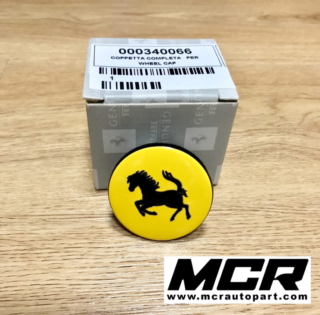 ฝาล้อเหลืองรูปม้า Ferrari อะไหล่แท้ จาก MCR Autoparts